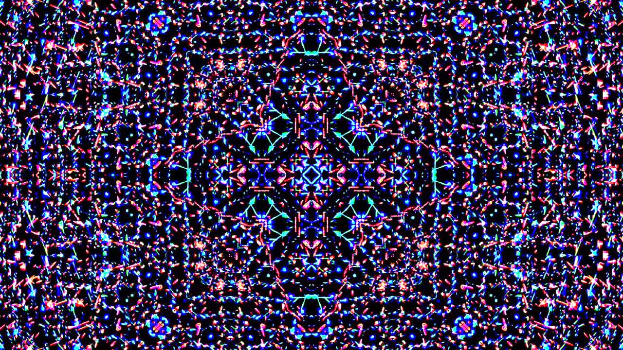 Beautiful abstract kaleidoscope that shines, a radiant light that regulates the subtle movements