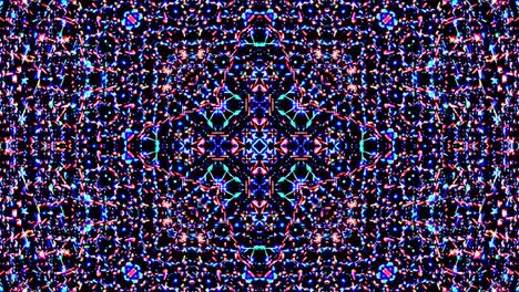 hermoso caleidoscopio abstracto que brilla, una luz radiante que regula los movimientos sutiles