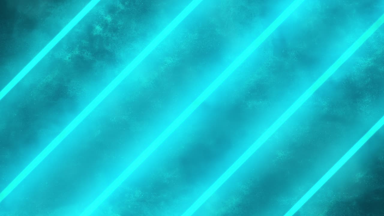 Abstract energy neon lines in moving smoke in cyberpunk style. Loop stock video.