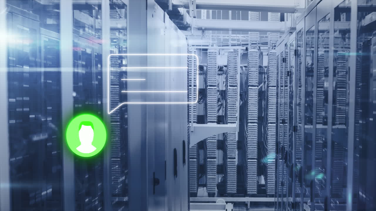 Animation of data processing over computer servers