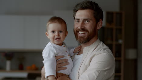 father and baby portrait
