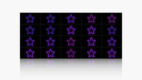 purple stars pattern with neon light