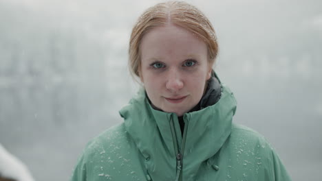 woman in winter wonderland