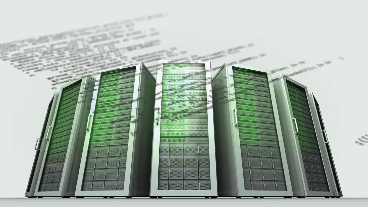 Animation of data processing over computer servers