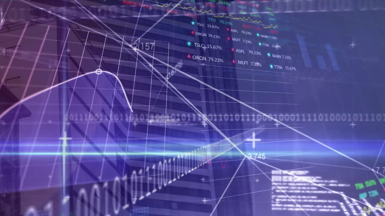 통계의 애니메이션, 바이너리 코딩 및 그리드 상의 금융 데이터 처리