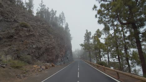 Picturesque-road-in-the-mountains-with-conifer-woods