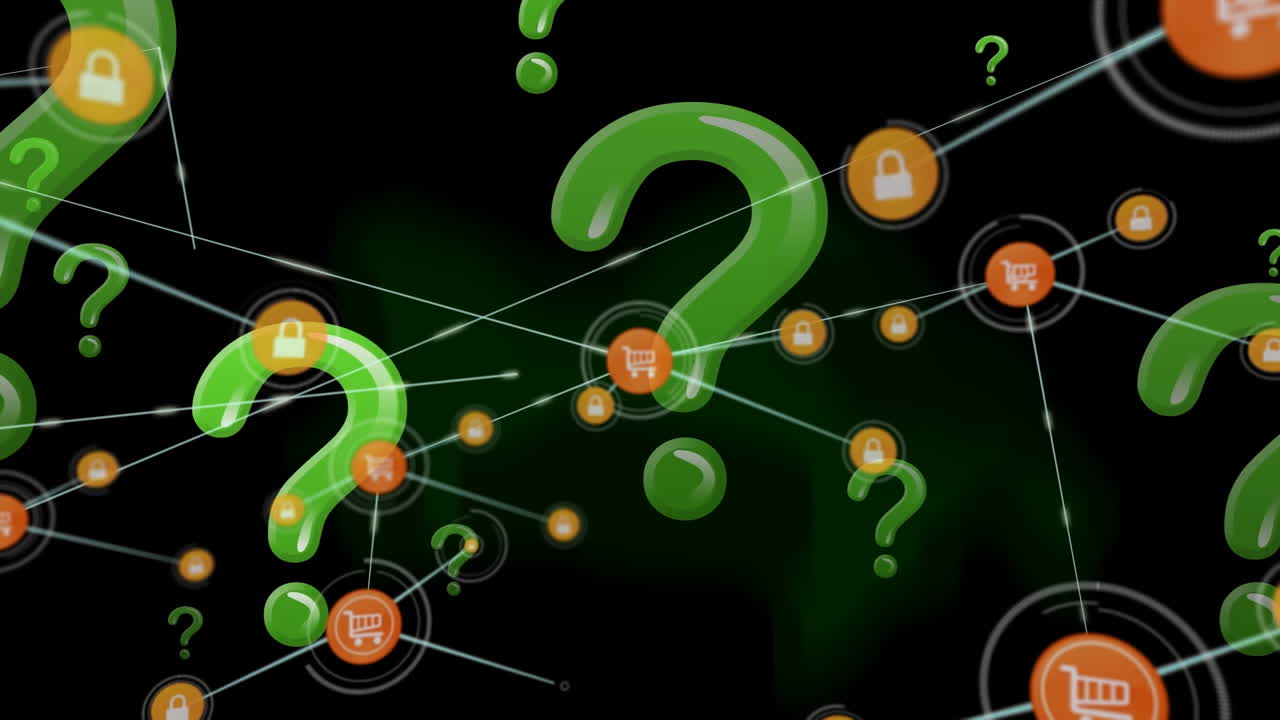 animación de la red de conexiones sobre peculiares en fondo negro