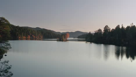 sunset above the lake