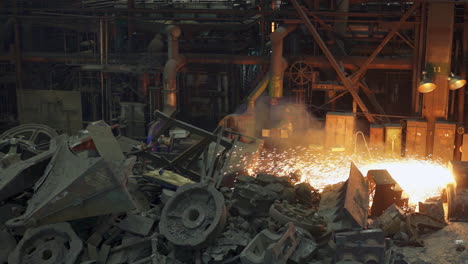 metal scrap recycling and processing in industrial setting