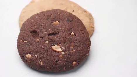 chocolate chip and peanut butter cookies