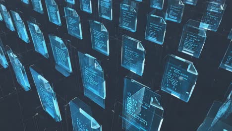 abstract digital files and data grid