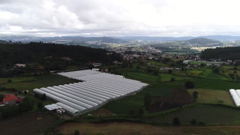 greenhouses for growing vegetables. rural landscape