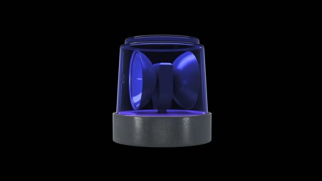 luz de advertencia de bucle azul con llamarada y canal alfa