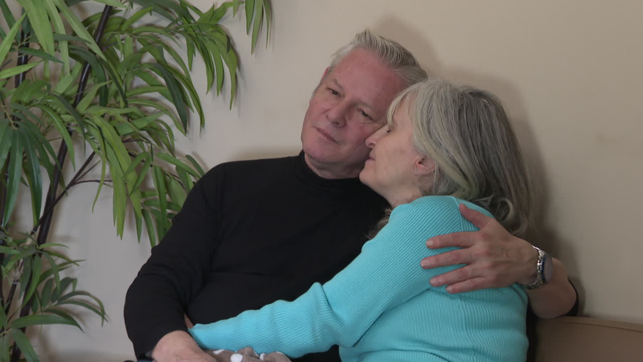 Older Couple Kissing