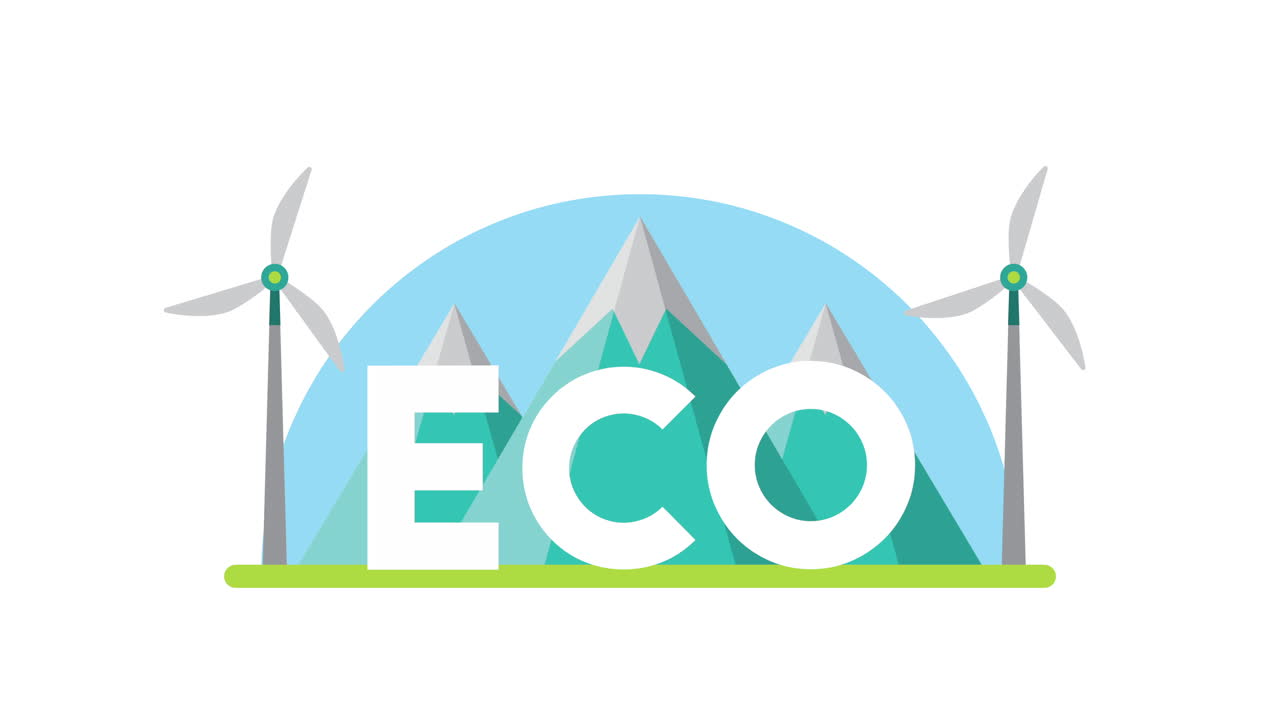 환경 친화적 인 글자 비디오 애니메이션