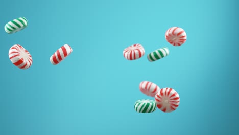 peppermint candy flying in slow motion.  shot with phantom flex 4k camera.