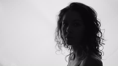 silhouette portrait of a woman