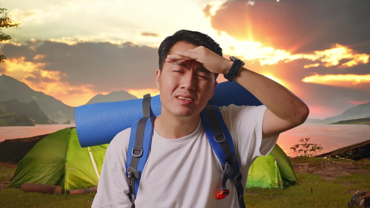 해가 지면 산책하는 남자