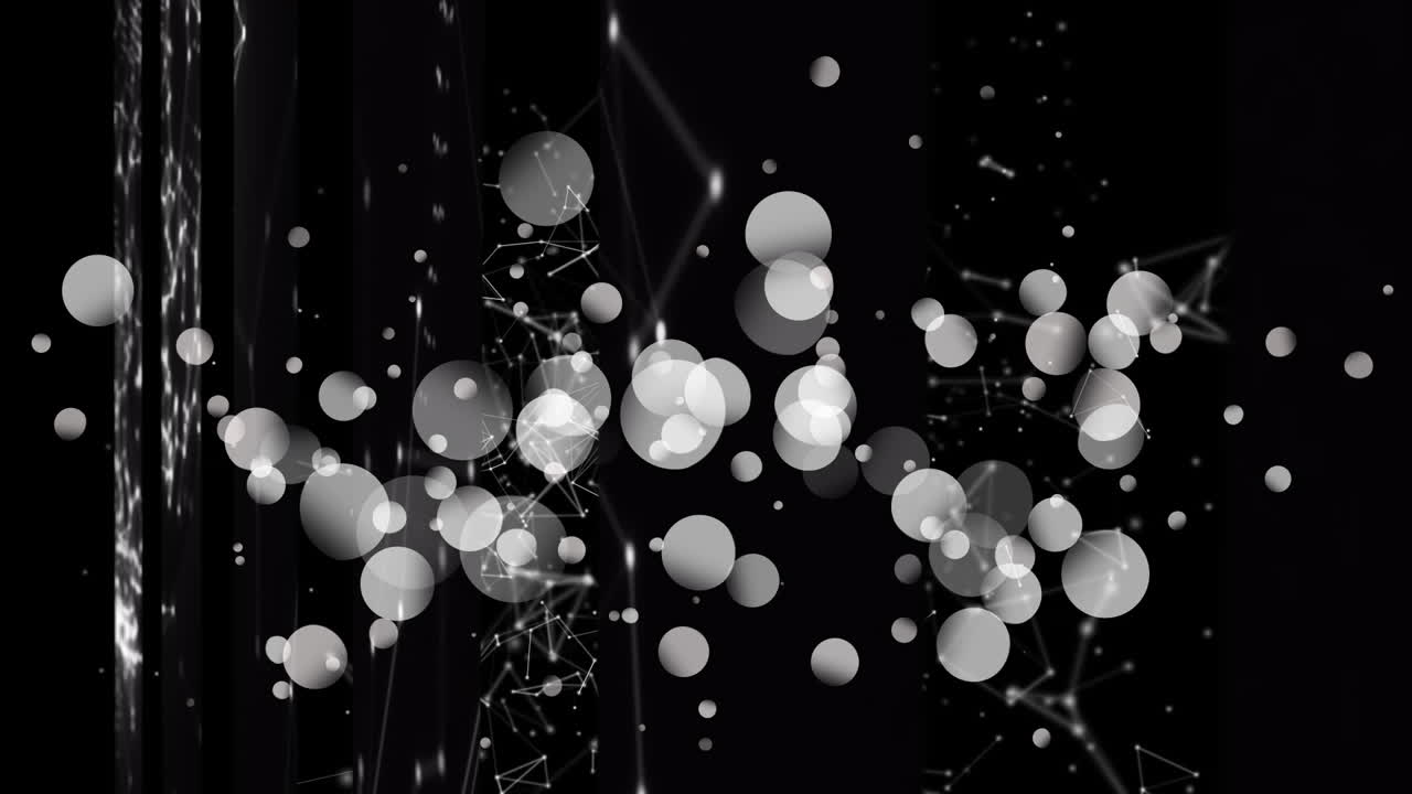 검은 바탕에 있는 반점과 모양의 애니메이션