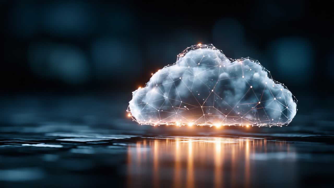 A Stunning Visual Representation of a Digital Cloud: Exploring the Intersection of Technology and Imagination in Modern Digital Art