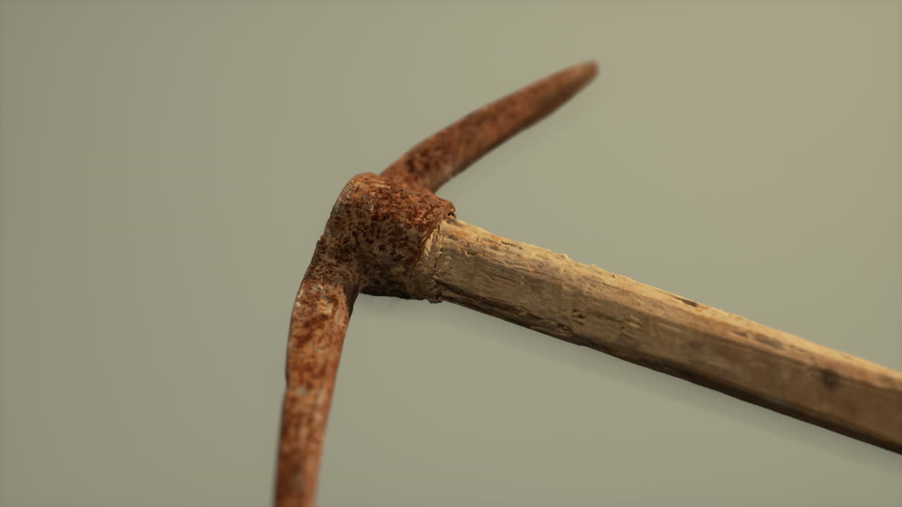 cerca de una vieja cabeza de pico oxidado