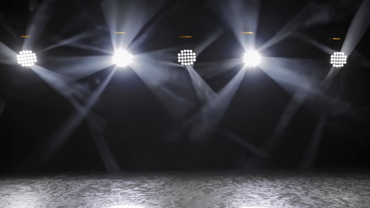 iluminación del escenario con humo