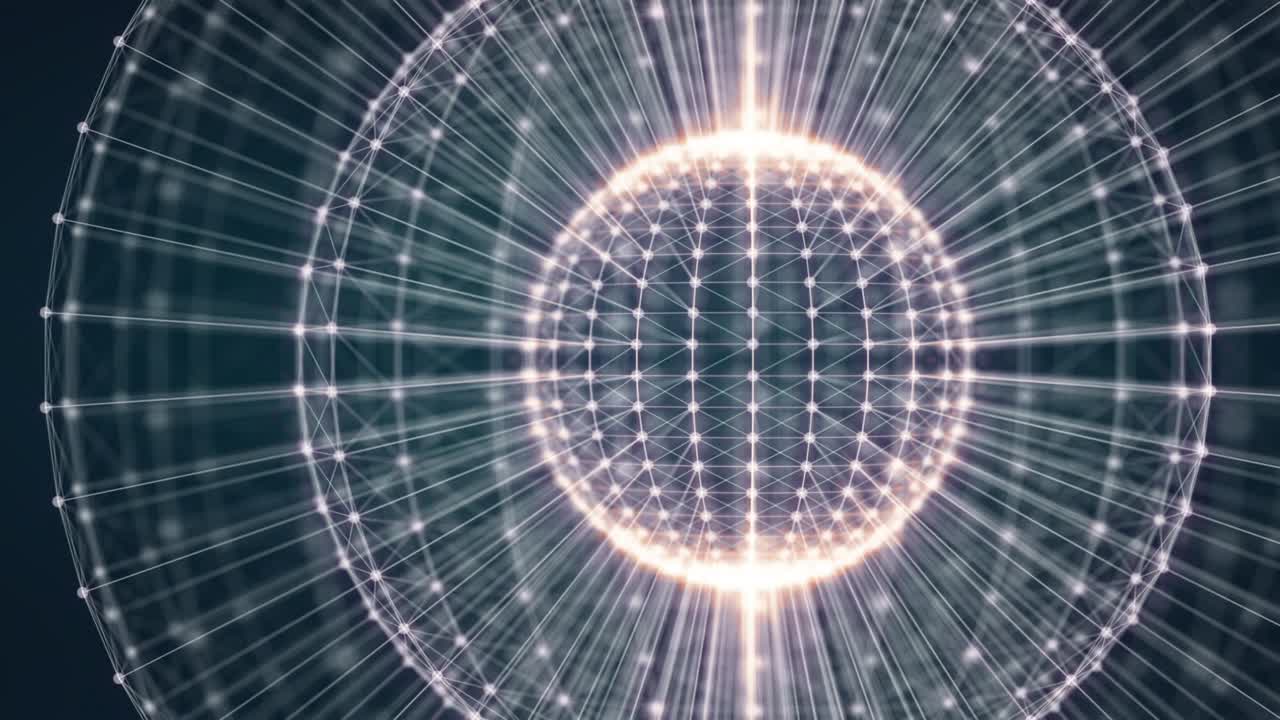 추상적인 플렉서스 스피어 미래 기술 배경