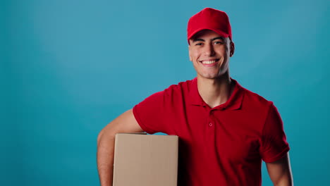 delivery man with package