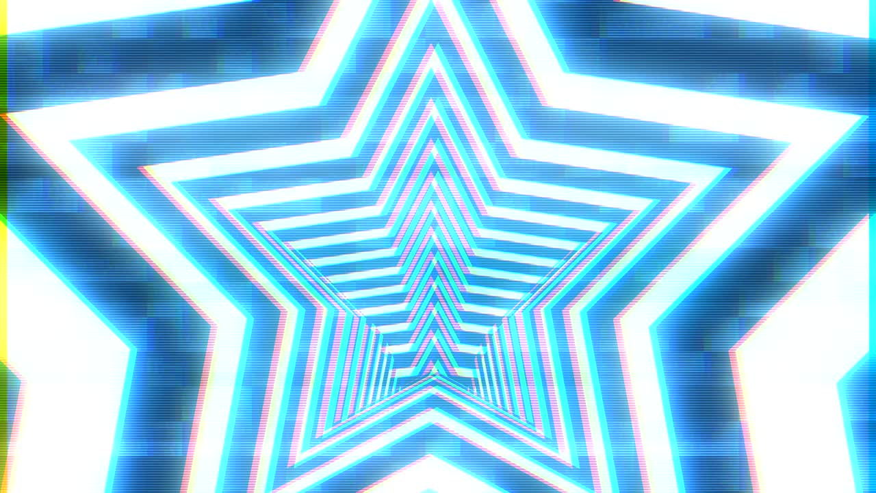 estrella de holomatrix hipnótica animada con fondo de bucle sin costuras blanco y azul oscuro.