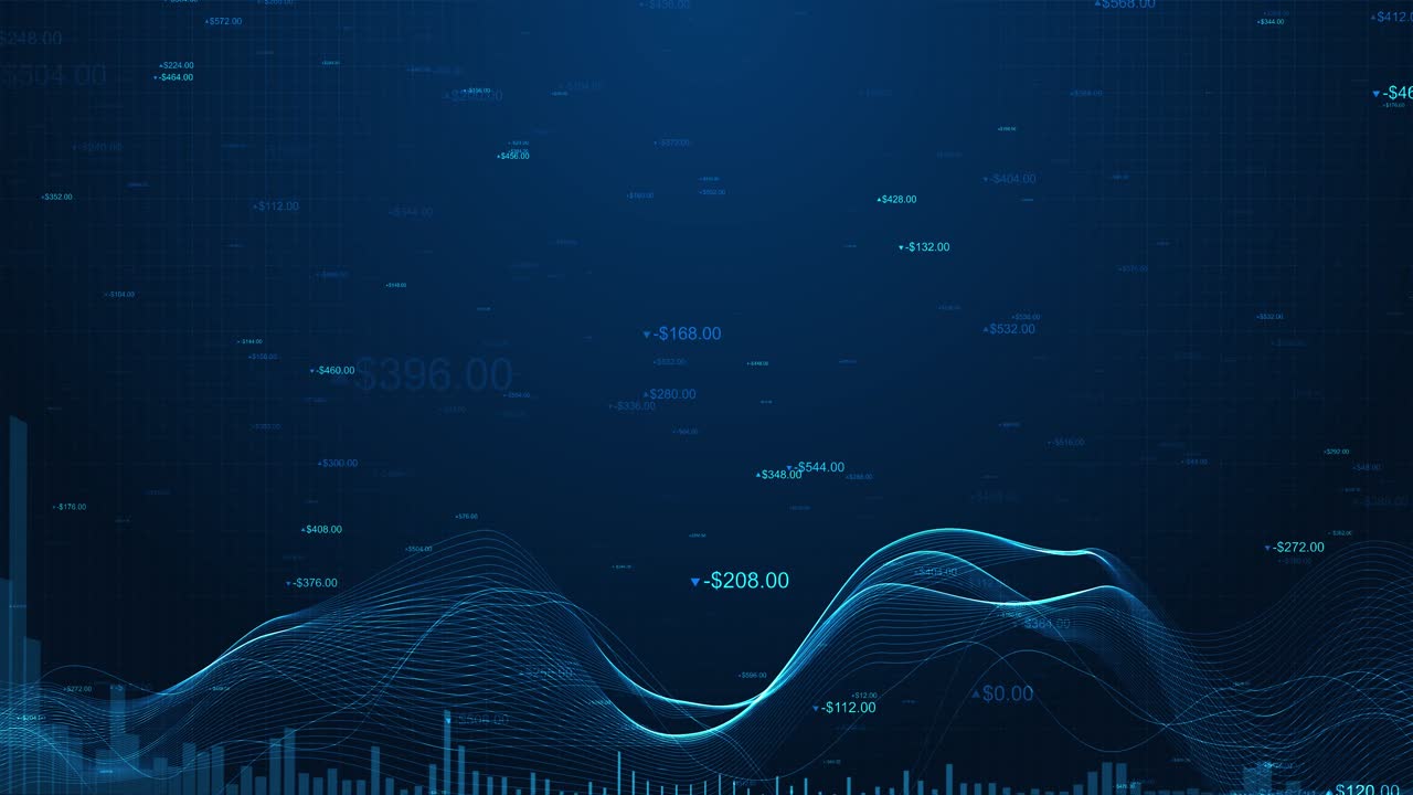 Abstract futuristic stock market interface concept crypto currency commerce business exchange