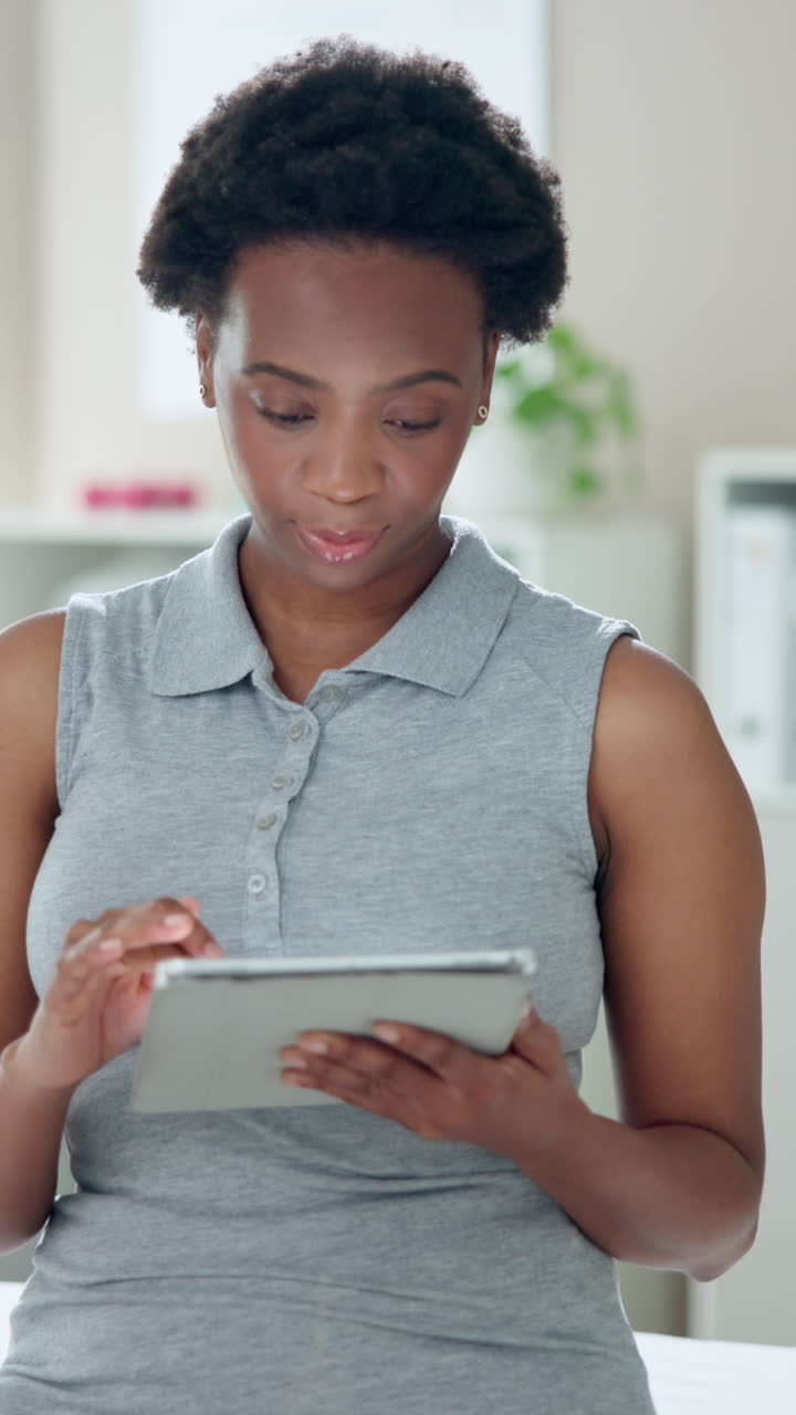 Woman using a tablet