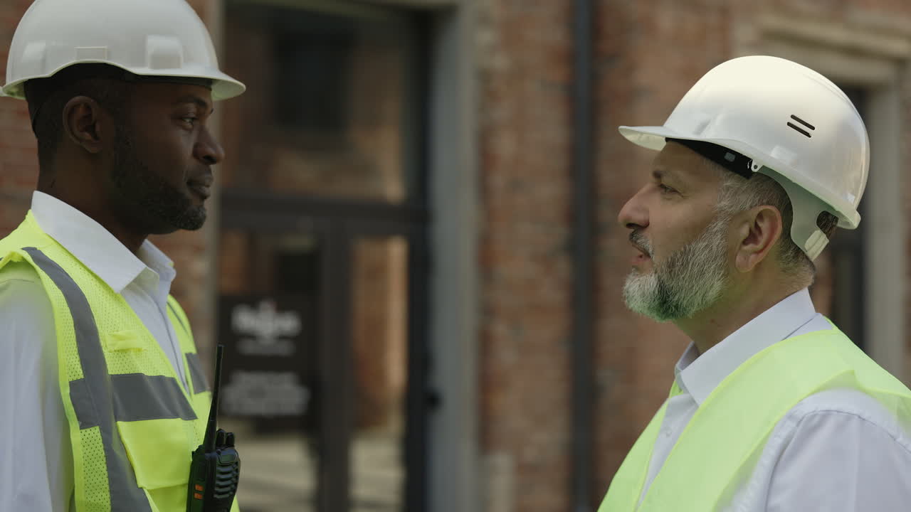 Construction Workers Discussing