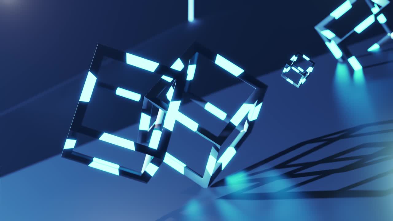 다크스토어에서 자동 분류 및 배달 패키지의 3d 레드너 - 현대 운송 산업 - ai 배송 우체국 루프 비디오