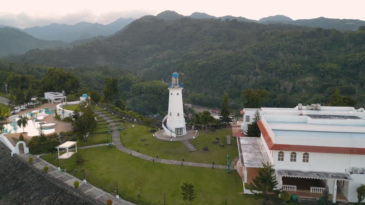 Flying above Tierra Alta Residential Resort tropic territory, Philippines