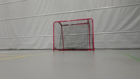 bodenball nordisches hallenhockey, statische aktionsaufnahme