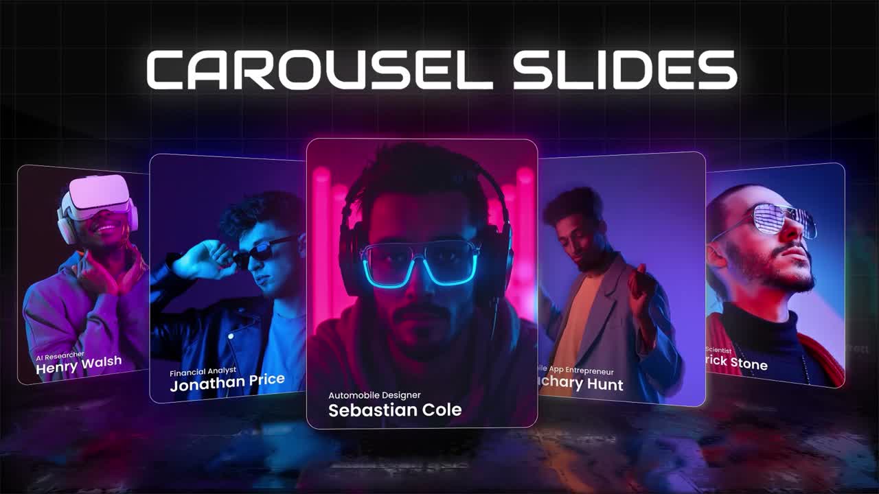 Animované slajdy carouselu pro plynulé přechody a vizuální dopad