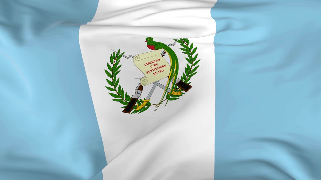 배경으로 루프 발을 흔들고 있는 과테말라