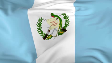 agitando una bandera en bucle como fondo guatemalteco