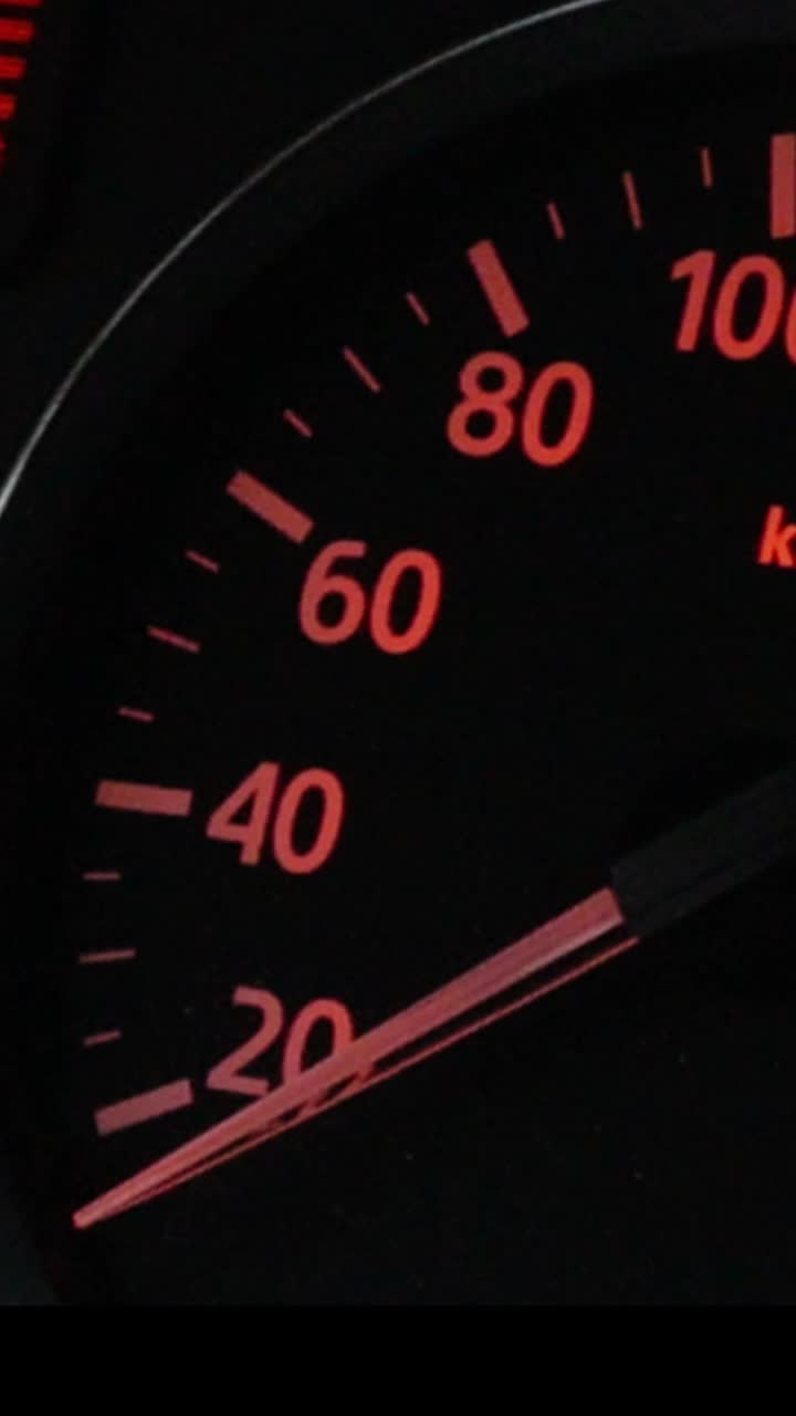 Car Speedometer Close Up