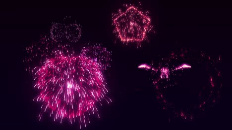 multiple types of fire works particle effect animation