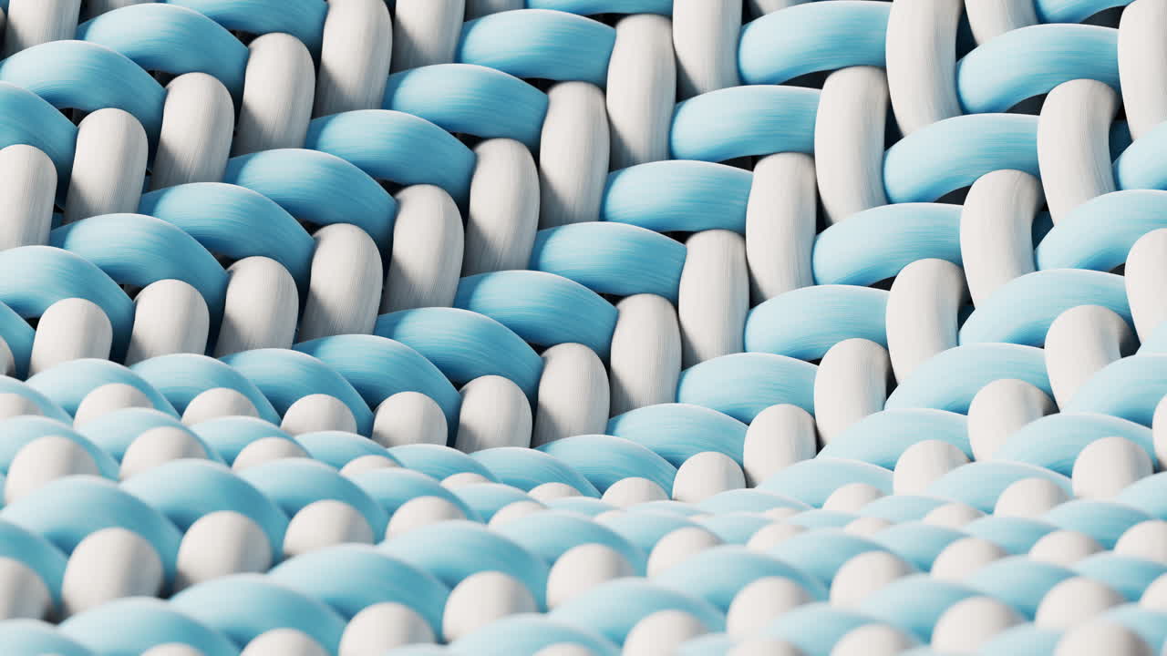 Blue wave cloth with microscopic detail, 3d rendering