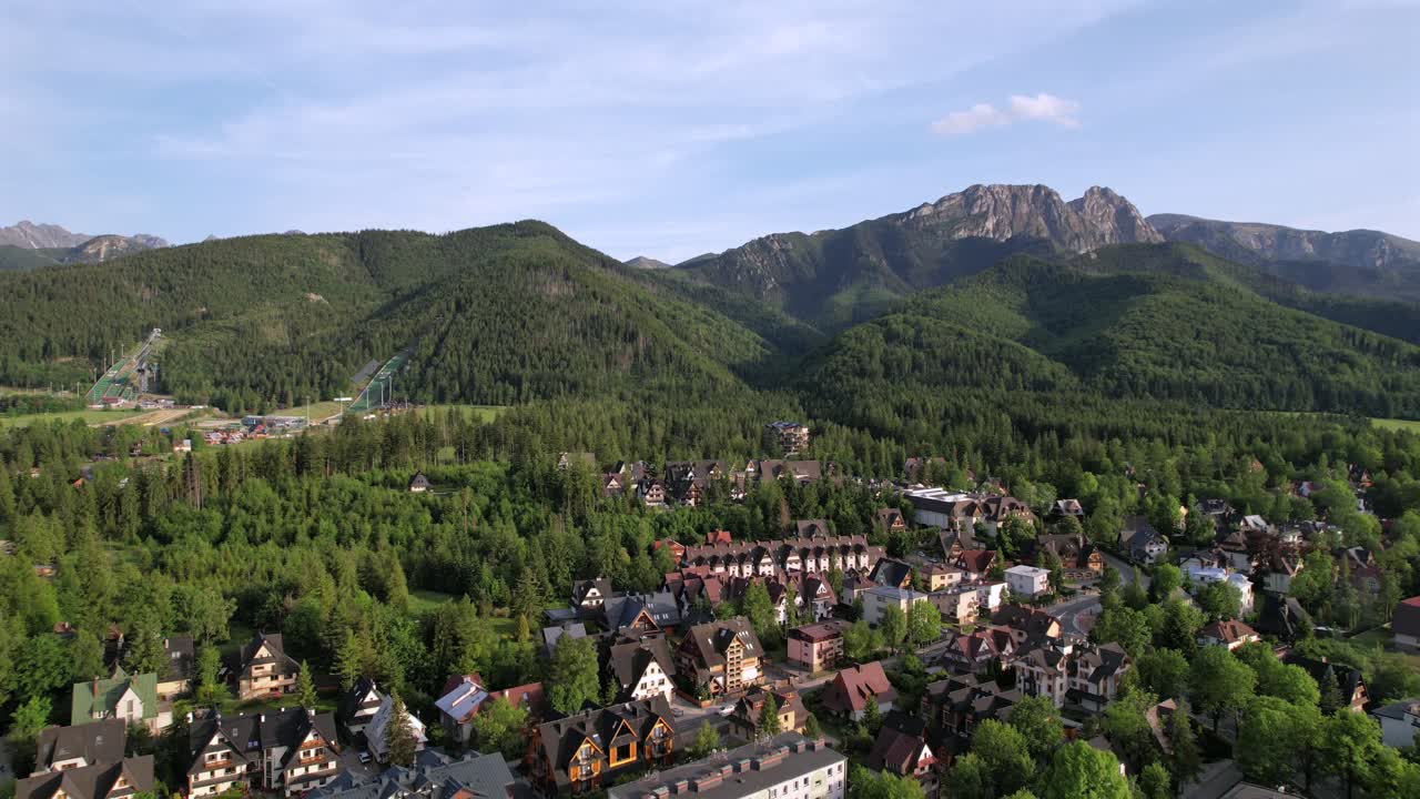 Zakopane, a city situated beneath the peaks of the Tatra Mountains
