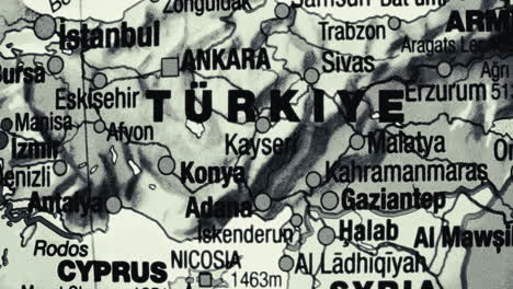 a detailed political map of turkey and surrounding countries