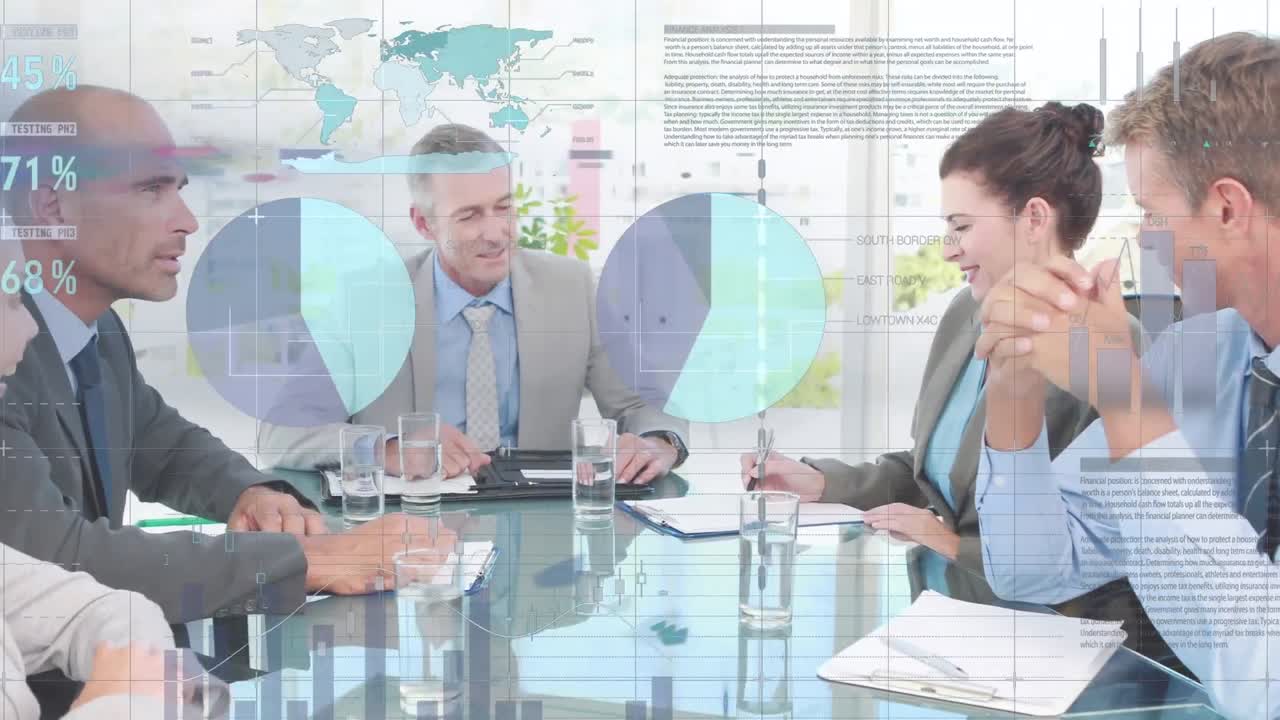 비즈니스 회의에서 통계 및 금융 데이터 처리의 활성화