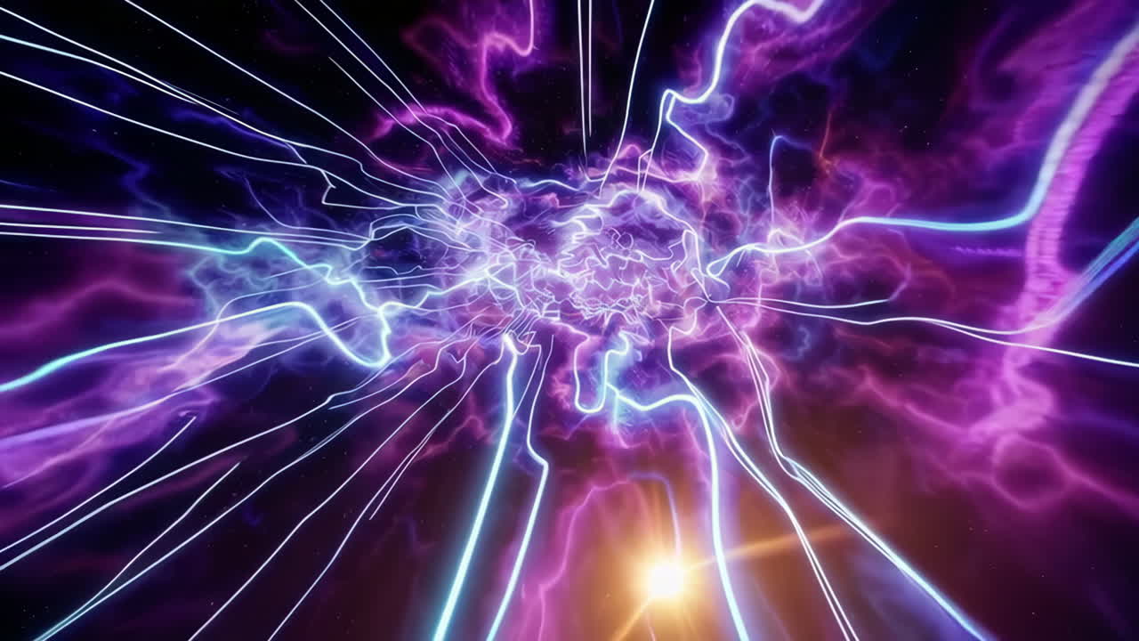 agujero de gusano abstracto a través del espacio