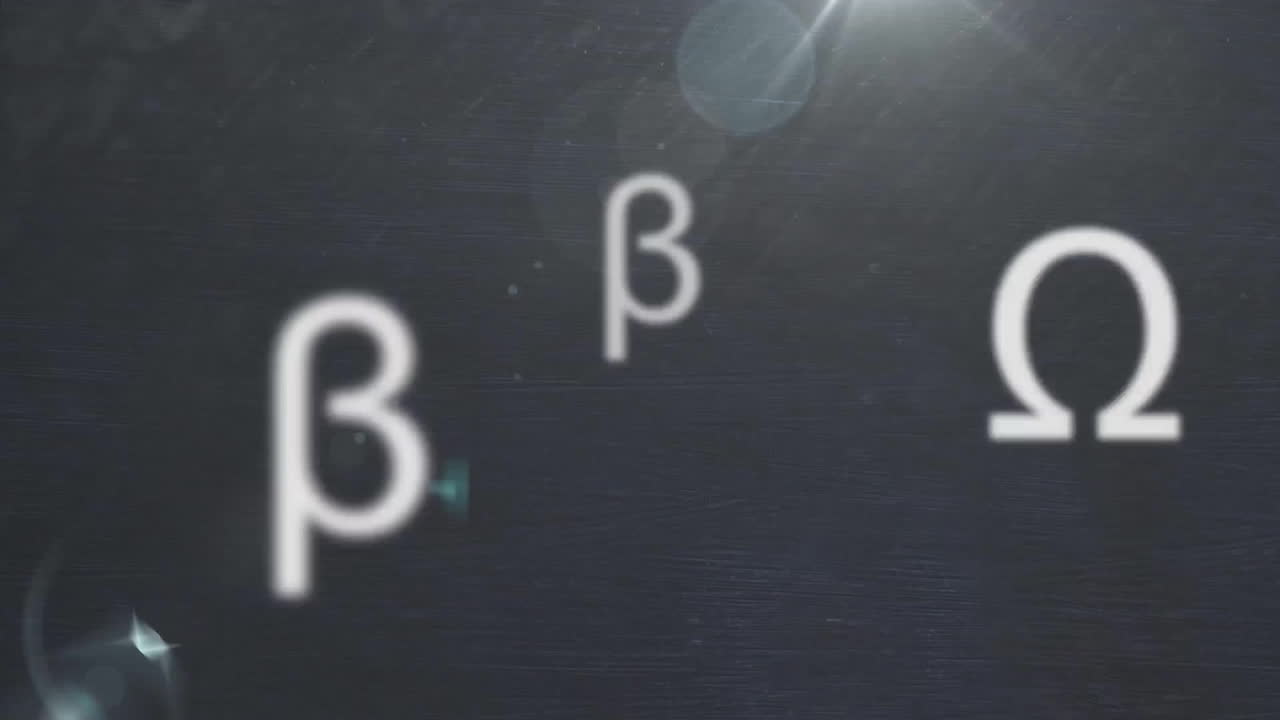 анимация обработки научных данных и микроскопа на черном фоне