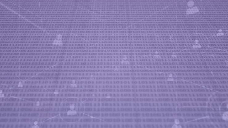 Animation of data processing and network of connections