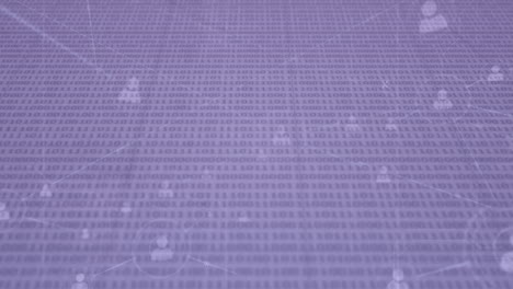 animación del procesamiento de datos y la red de conexiones