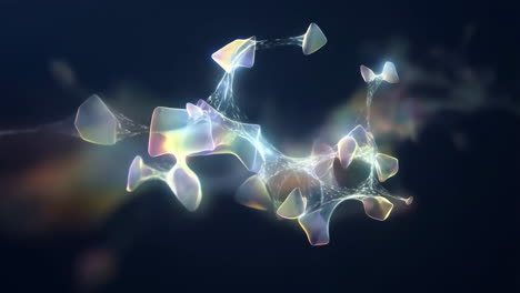 abstract glowing network structure