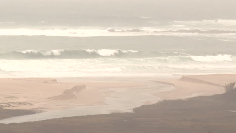 coastal erosion and stormy waves